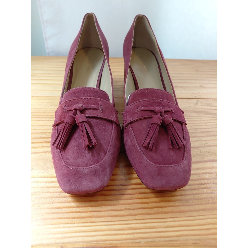 Ann Taylor Suede Tassel Loafer Pumps - Picture 1 of 7